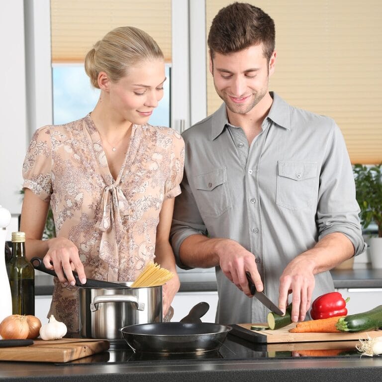 woman, man, kitchen, food preparation, couple, relationship, together, cooking, pair, cutting, chopping, everyday life, blonde, cutting board, vegetables, happy couple, stove, cook, knife, noodles, kitchen, kitchen, kitchen, kitchen, couple, couple, cooking, cooking, cooking, cooking, cooking, cook